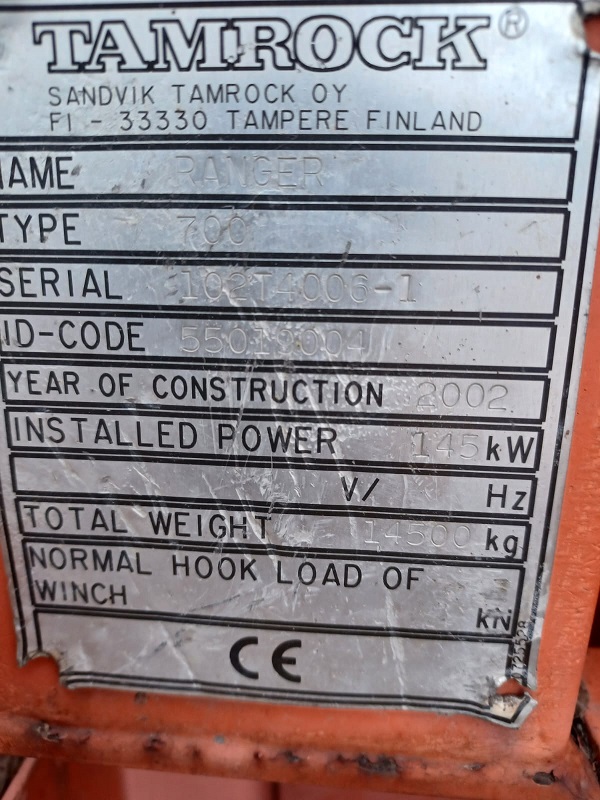 Used Tamarok Drilling Rig 2002